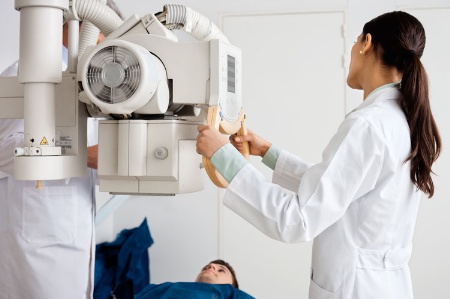 Radiographers at work