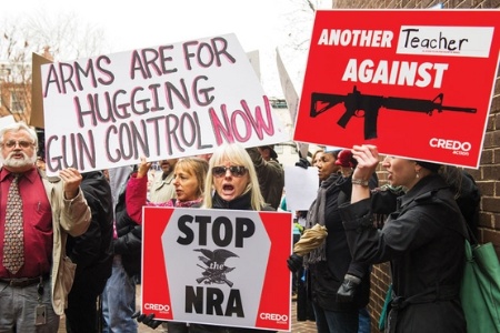 Gun control demonstrators