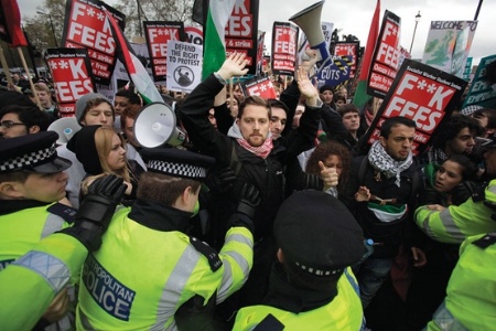 University fees demonstrators