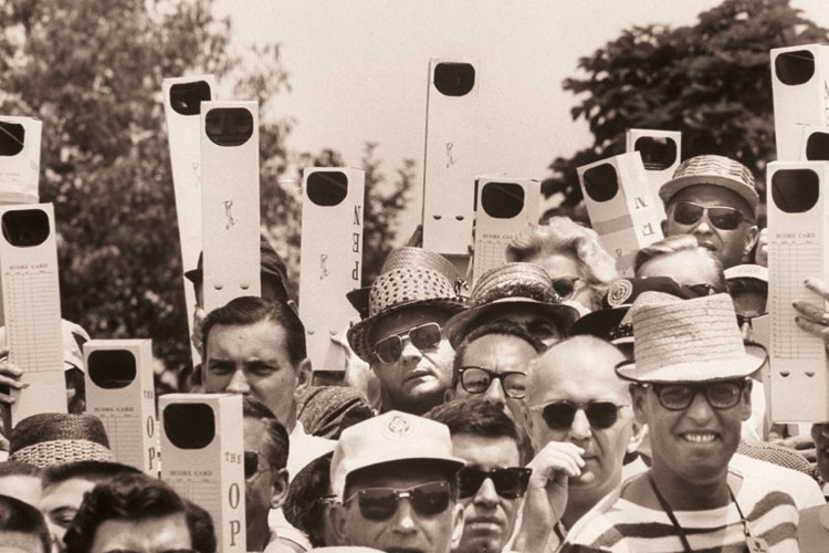 A group of people holding periscopes A group of people holding periscopes