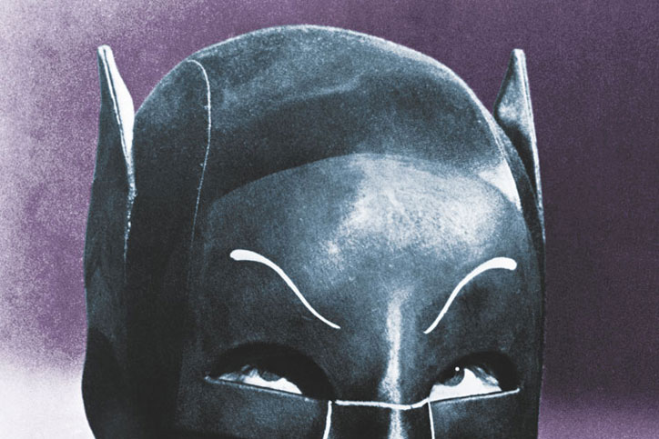 Adam West as Batman, close-up Adam West as Batman, close-up