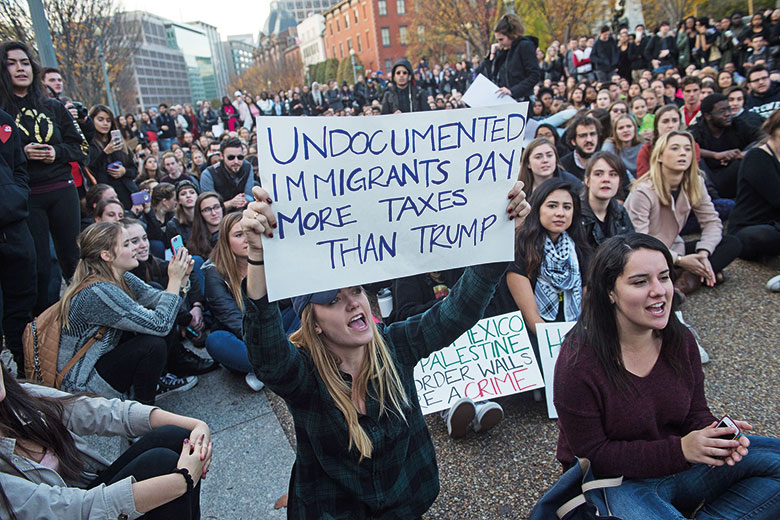 Anti-Trump tax protesters Anti-Trump tax protesters