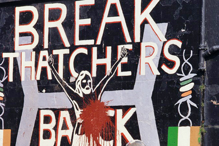 'Break Thatcher's Back' mural, Belfast, 1970s 'Break Thatcher's Back' mural, Belfast, 1970s