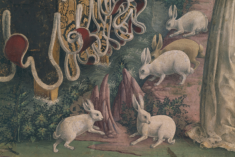 Detail from Triumph of Venus painting, Francesco del Cossa Detail from Triumph of Venus painting, Francesco del Cossa