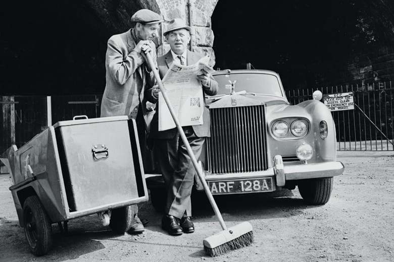 Fred Cooper and George Willock standing beside Rolls Royce, 1967 Fred Cooper and George Willock standing beside Rolls Royce, 1967