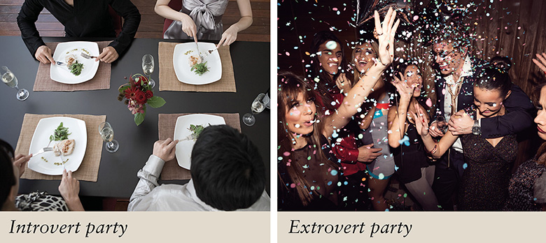 Introvert party versus extrovert party Introvert party versus extrovert party