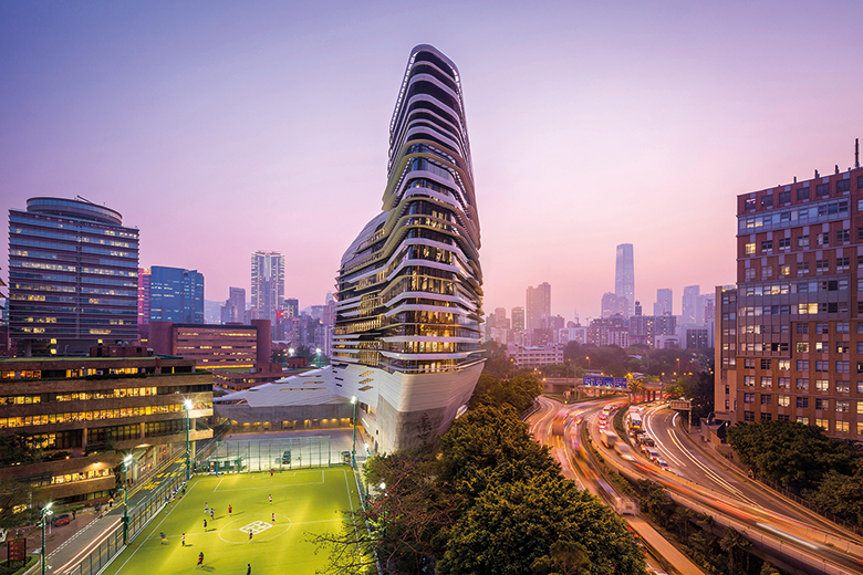 Jockey Club Innovation Tower, home to Hong Kong Polytechnic University's School of Design Jockey Club Innovation Tower, home to Hong Kong Polytechnic University's School of Design