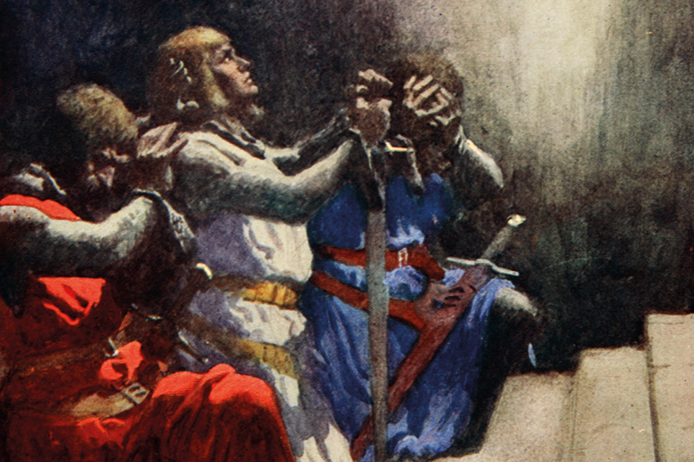 Sir Galahad witnessing the beauty of the Holy Grail, Arthur C. Michael Sir Galahad witnessing the beauty of the Holy Grail, Arthur C. Michael