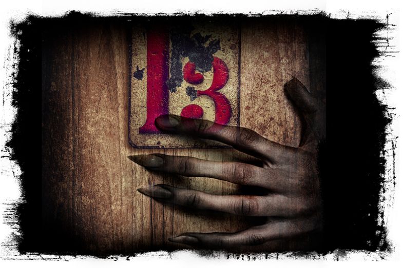 Monster's hand and door number 13 Monster's hand and door number 13
