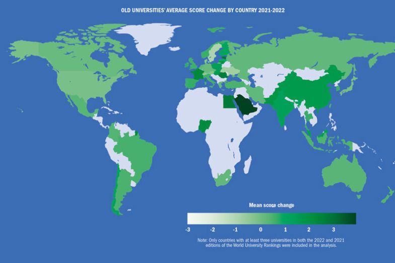 Map graphic ‘Old universities’ – Young 2022 Map graphic ‘Old universities’ – Young 2022