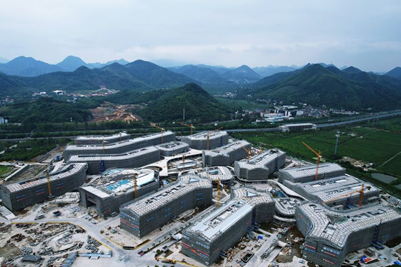 An aerial view shows the Alibaba Damo Institute (Lakeside Laboratory) on the west Science and Technology Innovation Corridor in Hangzhou, East China's Zhejiang province, 4 September 2022. Alibaba Damo Academy main structure complete. An aerial view shows the Alibaba Damo Institute (Lakeside Laboratory) on the west Science and Technology Innovation Corridor in Hangzhou, East China's Zhejiang province, 4 September 2022. Alibaba Damo Academy main structure complete.