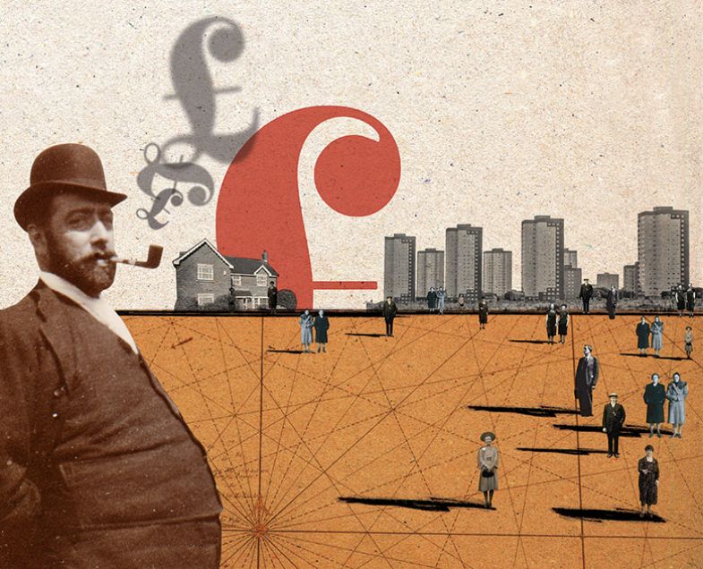 Illustration of city and money Illustration of city and money