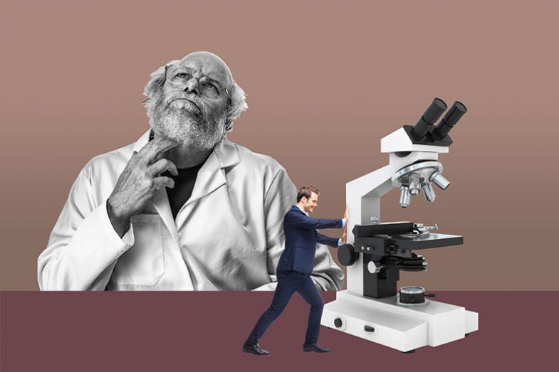 Scientist thinking montage Scientist thinking montage