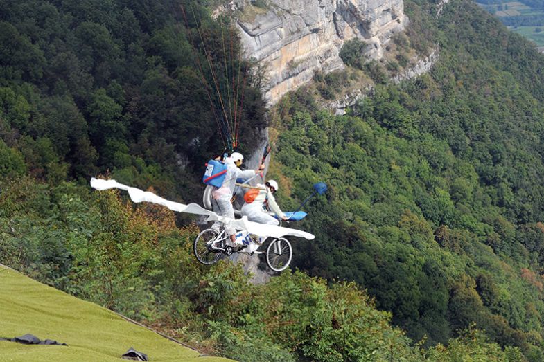 Flying bicycle