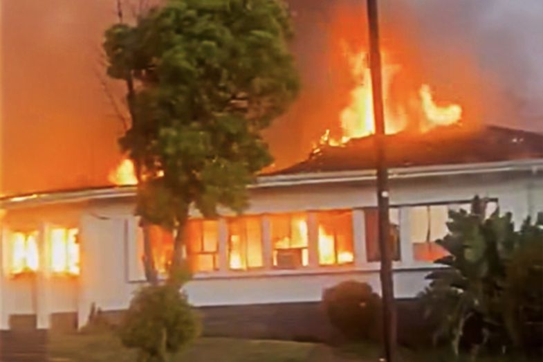 Fire at Fort Hare University, October 2025.
