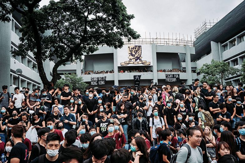 students protest in Hong Kong students protest in Hong Kong