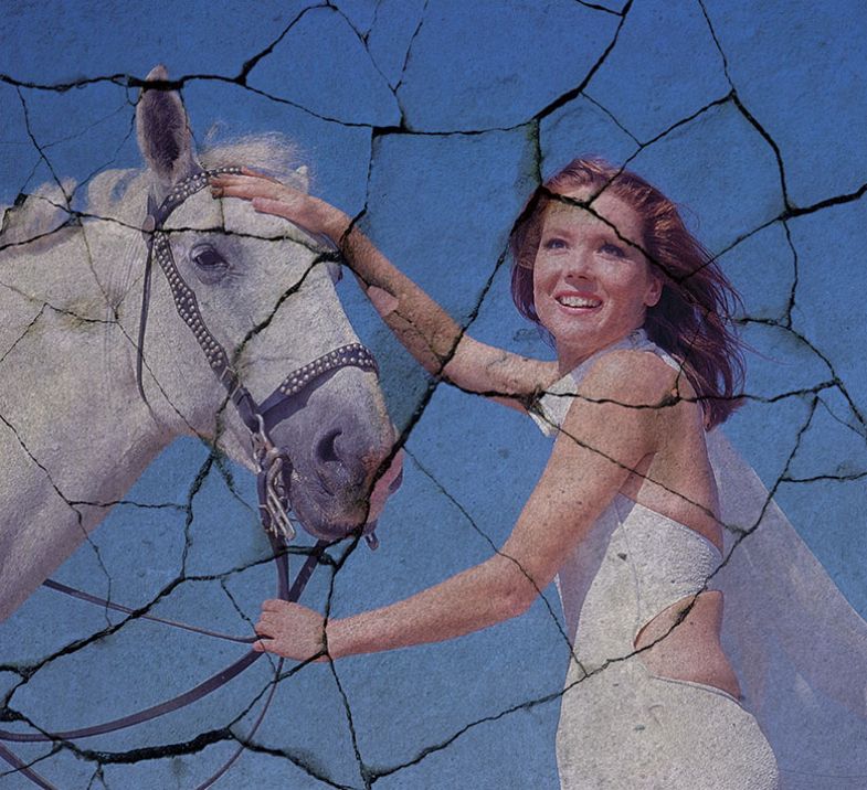 Painting of woman and horse Painting of woman and horse