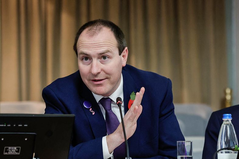 Ian Chapman (then CEO of UK Atomic Energy Authority) during the inaugural ministerial meeting of the IAEA World Fusion Energy Group (WFEG) at the Farnesina, the Italian Ministry of Foreign Affairs, in Rome, Italy 6 November 2024