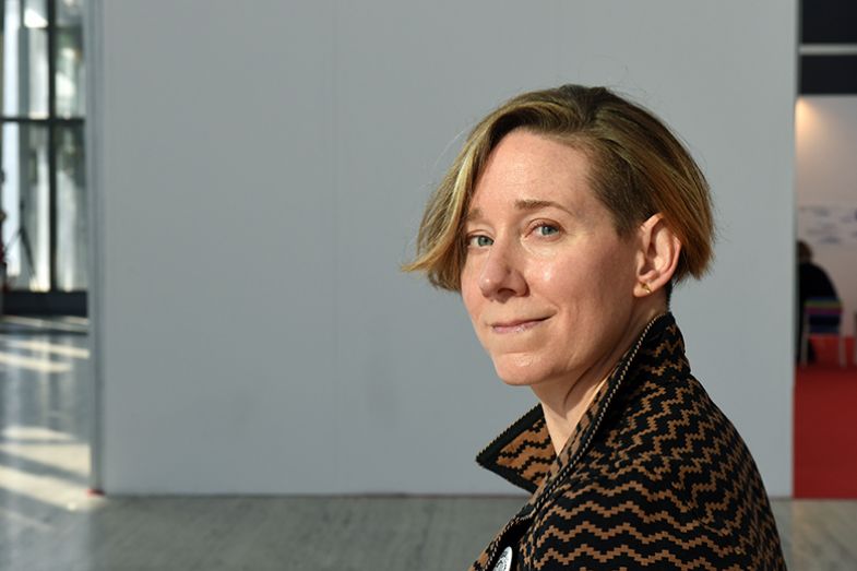 Kate Clancy, American biological anthropologist, photographed at the Plpl Festival, Rome, December 2023.