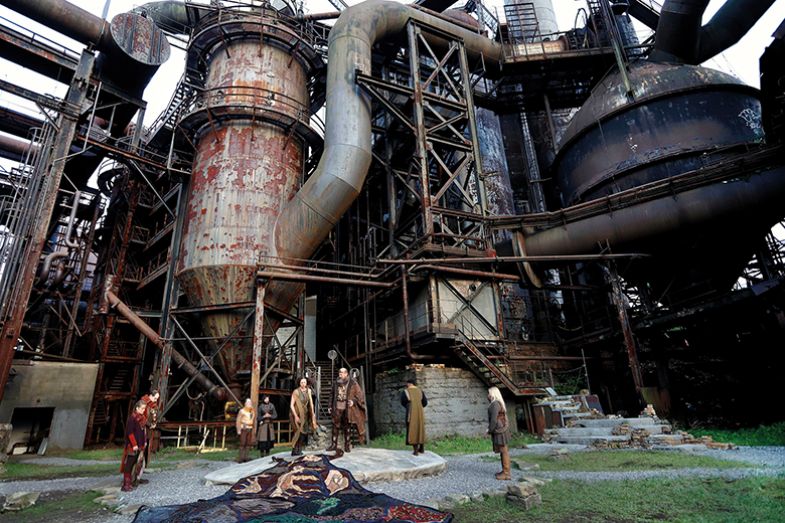 A performance of King Lear at the old Carrie steel producing blast furnace in Swissvale A performance of King Lear at the old Carrie steel producing blast furnace in Swissvale