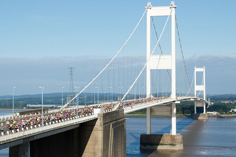 Crowds running in the Severn Bridge Half Marathon, as an illustration of the brain drain affecting higher education in Wales. Crowds running in the Severn Bridge Half Marathon, as an illustration of the brain drain affecting higher education in Wales.