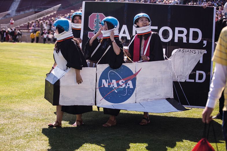 Students dressed as astronauts