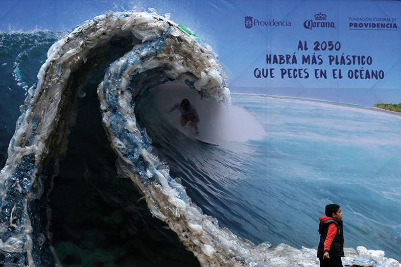 Wave made of plastic Wave made of plastic