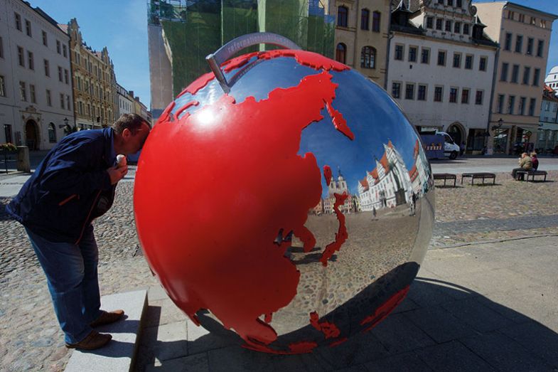 Globe sculpture Globe sculpture