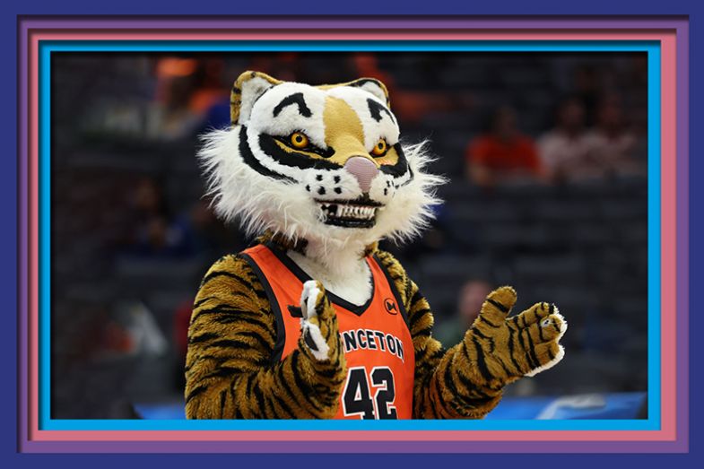 The Princeton Tigers mascot is seen during the first half against the Missouri Tigers in the second round of the NCAA Men's Basketball Tournament at Golden 1 Center on 18 March, 2023 in Sacramento, California