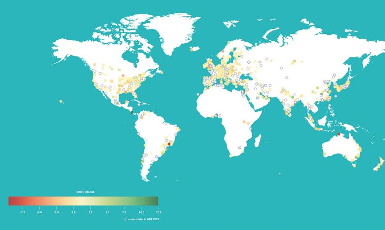Shifting landscape map