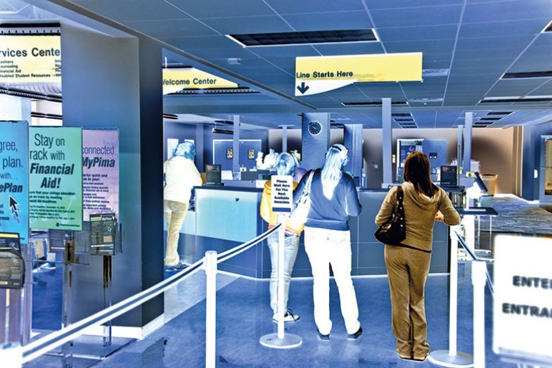 students in queue students in queue