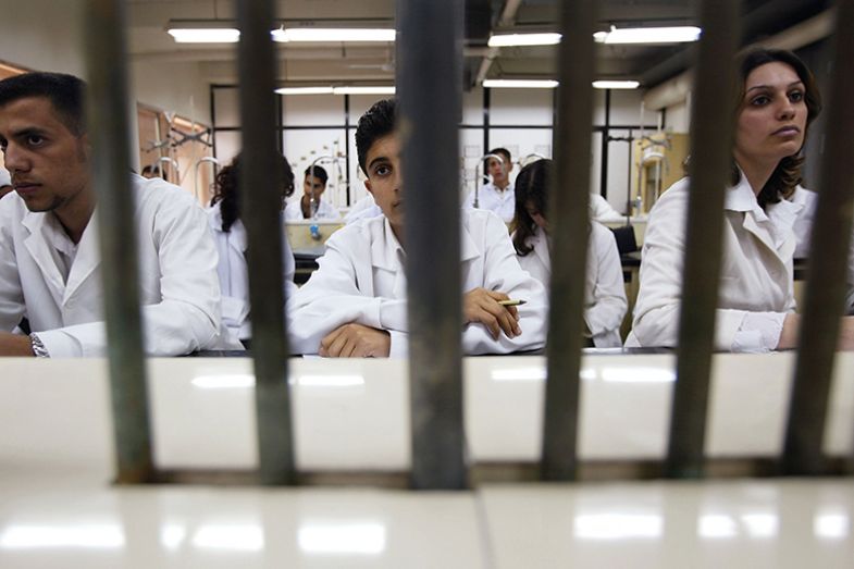 Chemistry students at Baghdad University