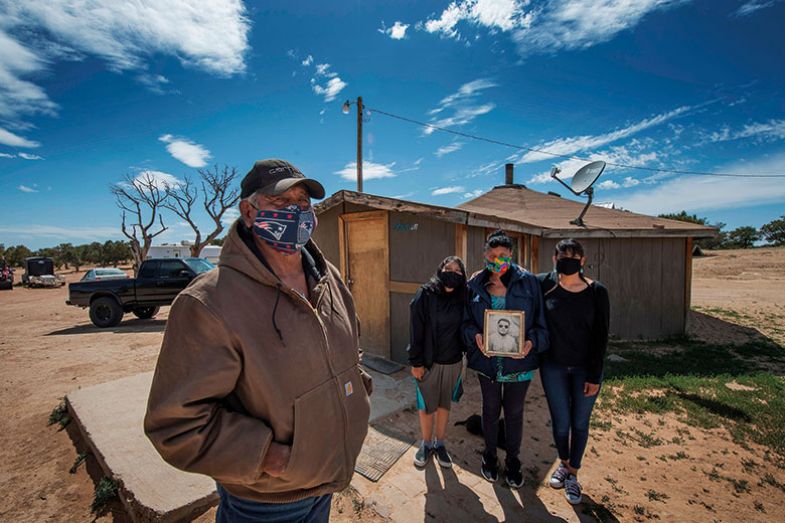 Family pose at their property in Arizona. Family pose at their property in Arizona.