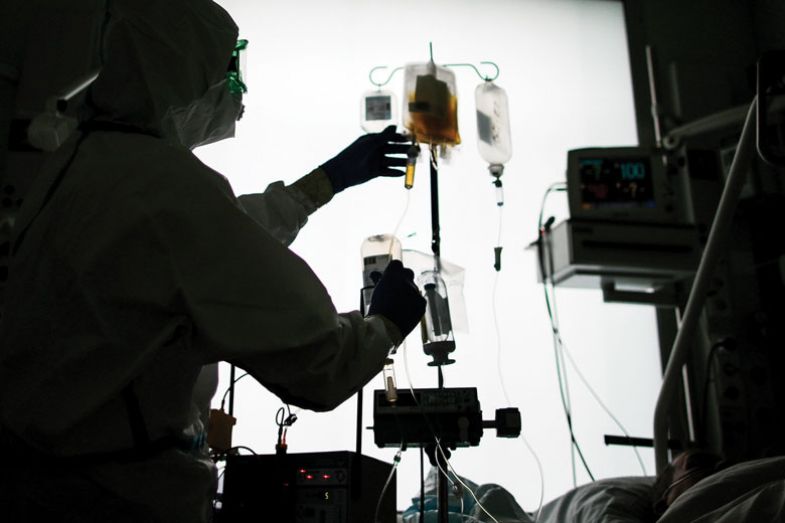 An employee at an intensive care unit of the Federal Clinical Center of Higher Medical Technologies An employee at an intensive care unit of the Federal Clinical Center of Higher Medical Technologies for the book Being Mortal: Medicine and What Matters Most in the End