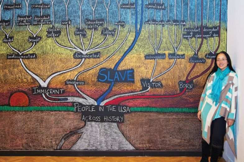 Eugenia Cheng's most recent art installation at the Chicago Cultural Center Eugenia Cheng's most recent art installation at the Chicago Cultural Center