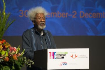 Wole Soyinka speaking at THE BRICS & Emerging Economies Universties Summit