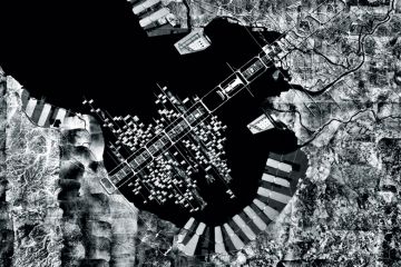 Aerial view of harbour in Tokyo, Japan Aerial view of harbour in Tokyo, Japan