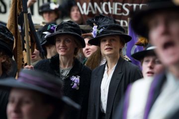 Anne-Marie Duff and Carey Mulligan in Suffragette