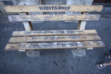 A "whites only" bench in Cape Town A "whites only" bench in Cape Town