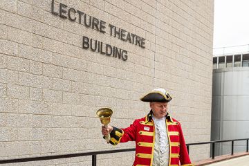 The Bellman of Essex University in Colchester. As an illustration of the new ResearchPlus group of universities attempting to find a collective voice and enhance visibility with government and the wider public.
