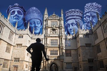 Statues overlooking Bodleian Library