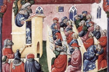 14th century image showing lecture to students in Bologna 14th century image showing lecture to students in Bologna