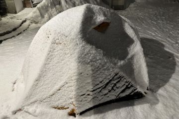 Stuart Brocklehurst's tent at Davos