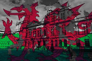 Cardiff University with a damaged flag of Wales overlaid over it. Illustrating the effect cuts at the university will have across higher education in Wales Cardiff University with a damaged flag of Wales overlaid over it. Illustrating the effect cuts at the university will have across higher education in Wales