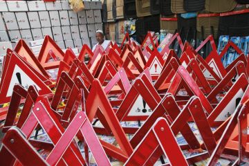Caution hazard road signs Caution hazard road signs