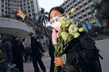 Chinese censorship protester