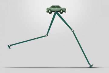 Concept illustration of self-driving automobile