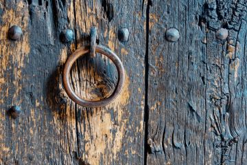 An old wooden door