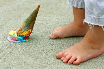 Dropped ice cream