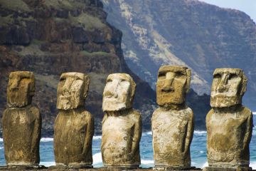 The Easter Island statues
